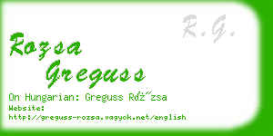 rozsa greguss business card